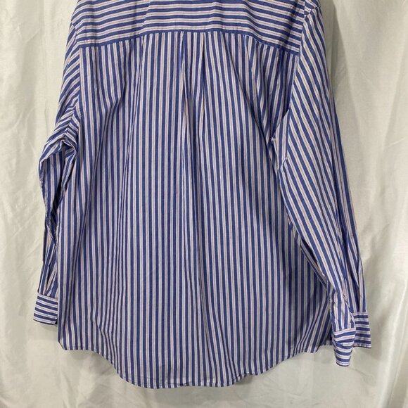 Cherokee Mens Shirt Size XXL Long Sleeve Stripe Button Down Blue White Casual - Picture 6 of 8